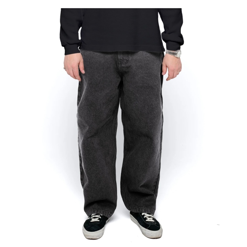 Jiberish New Baggy Black Washed Denim Jeans